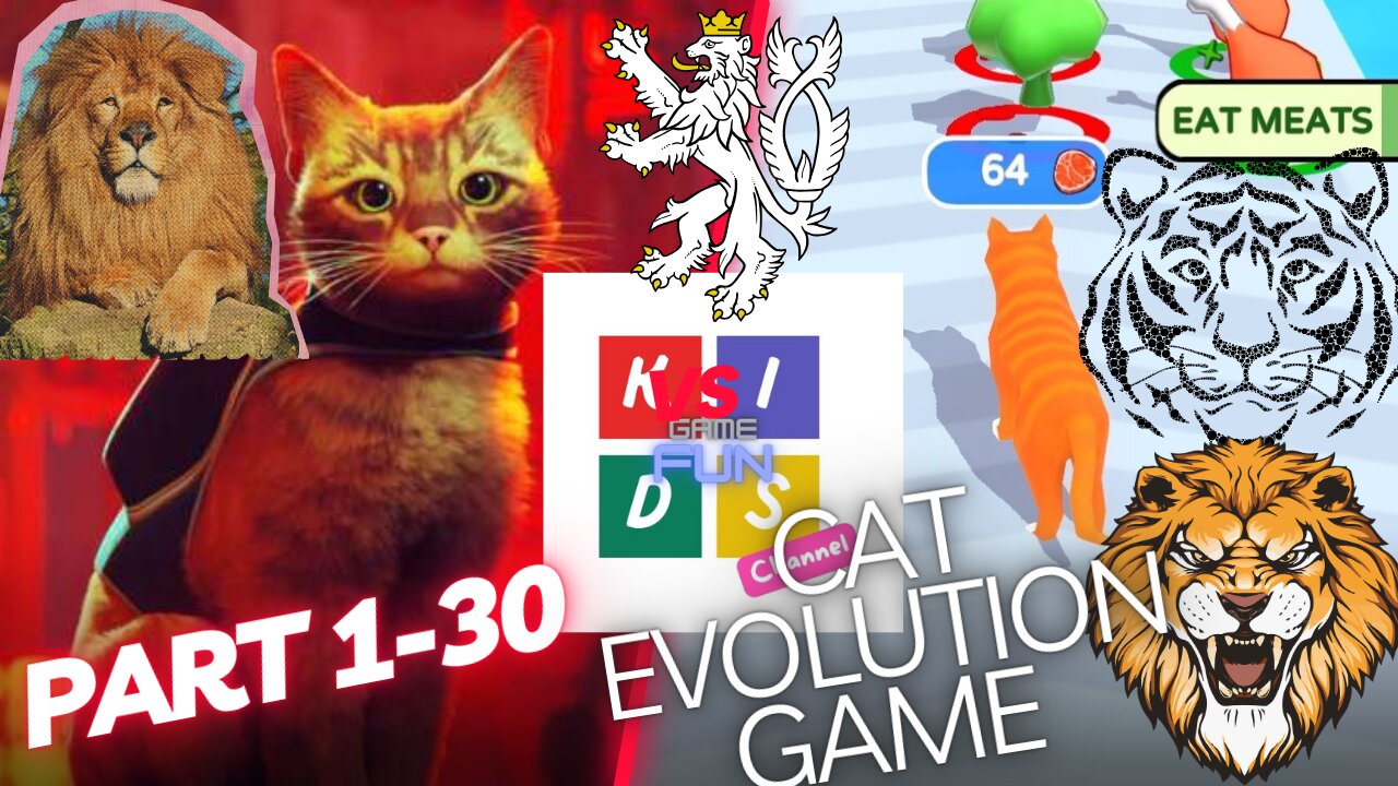 (Cat Evolution) Runner game level 1-30(test best funny games for children and teenagers)