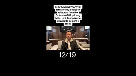 Vivek talks about Colorado removing Trump from primary ballot