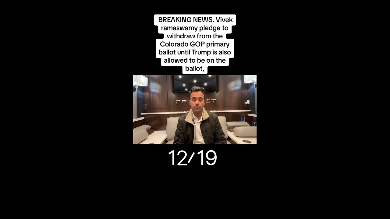 Vivek talks about Colorado removing Trump from primary ballot