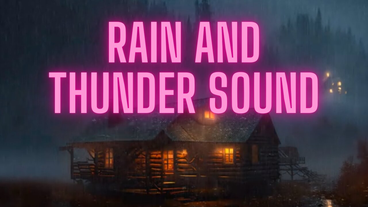 Rain and thunder sound for sleep 1 hour