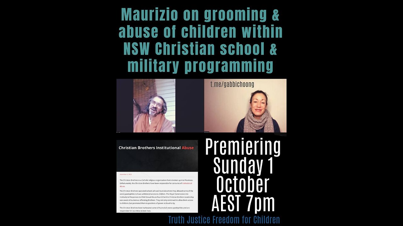 Maurizio on grooming and abuse in a NSW christian school and military programming