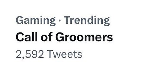 Why is #CallofGroomers Trending?!