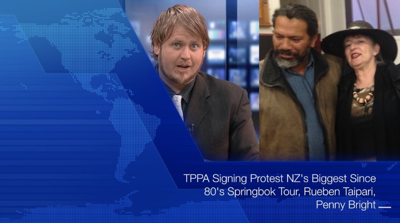 From the Archives: TPPA Signing Protest NZ's Biggest Since 80's Springbok Tour - 21 April 2016