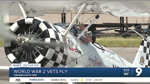 WW2 Vets honored with rides in vintage plane