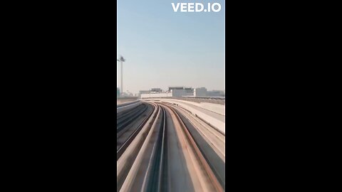 amazing effect of Dubai tram 🚊