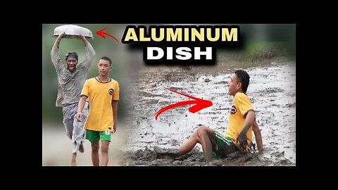 PUBLIC PRANK" ALUMINUM DISH PART 2 | Muntik ng masugatan