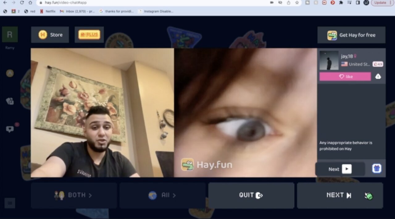 OBL NATION Ramy Videochatting with Minor and FREAKS OUT at her ( OB GLOBAL EXPOSED)