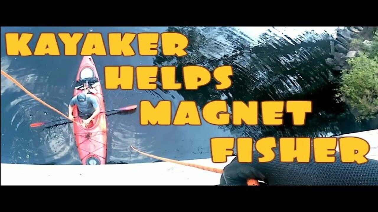 While magnet fishing a kayaker helps me get something HUGE!!