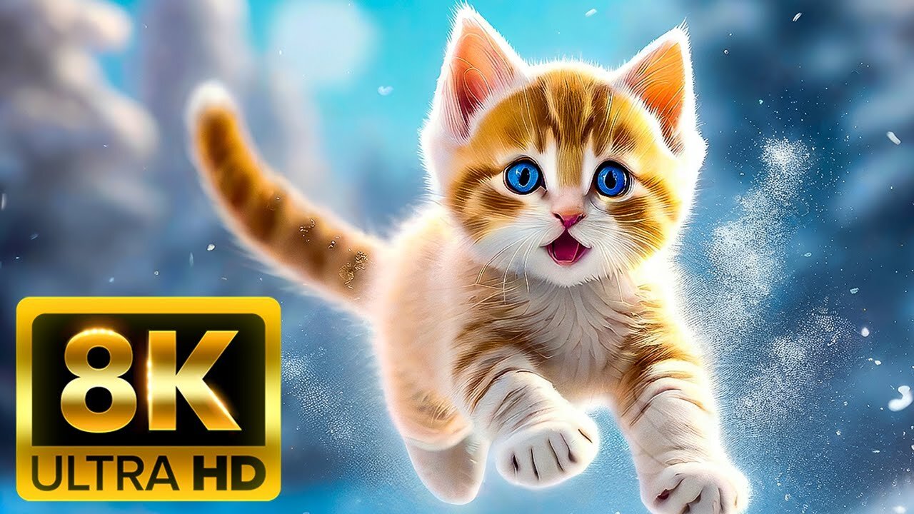 CUTE BABY ANIMALS 8K (120FPS) UHD - Cute Young Wild Animals With Relaxing Music (Colorfully Dynamic)