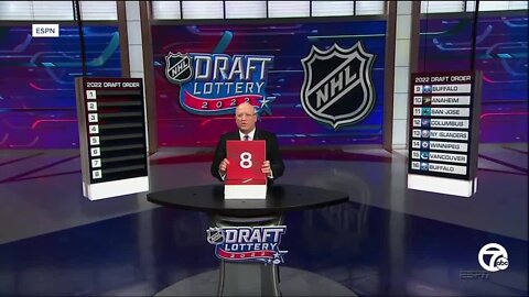 Red Wings don't get any luck, stay at No. 8 in 2022 NHL Draft lottery