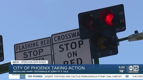 Installing HAWK crosswalk at deadly intersection