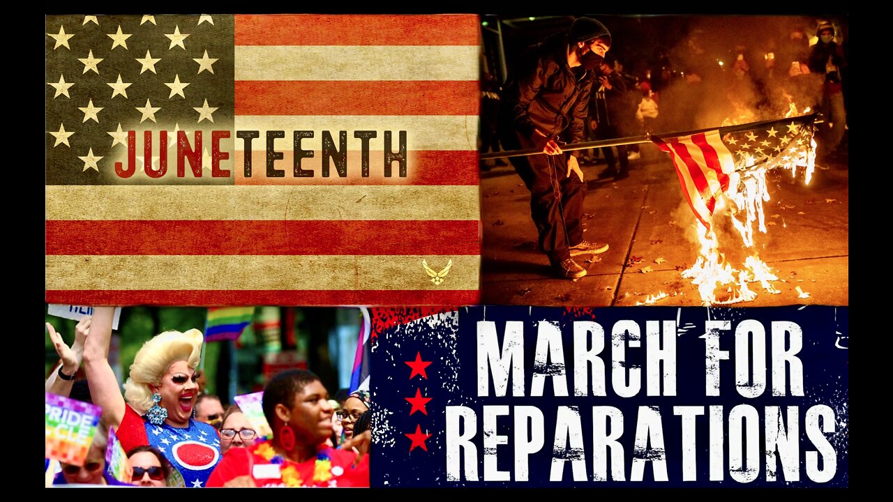 Woke Broke USA Celebrates Juneteenth Sodomy Pride Month Antifa Mostly Peaceful Riots BLM Reparations