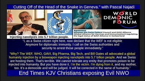 Cutting Off of the Head of the Snake in Geneva.'' with Pascal Naja