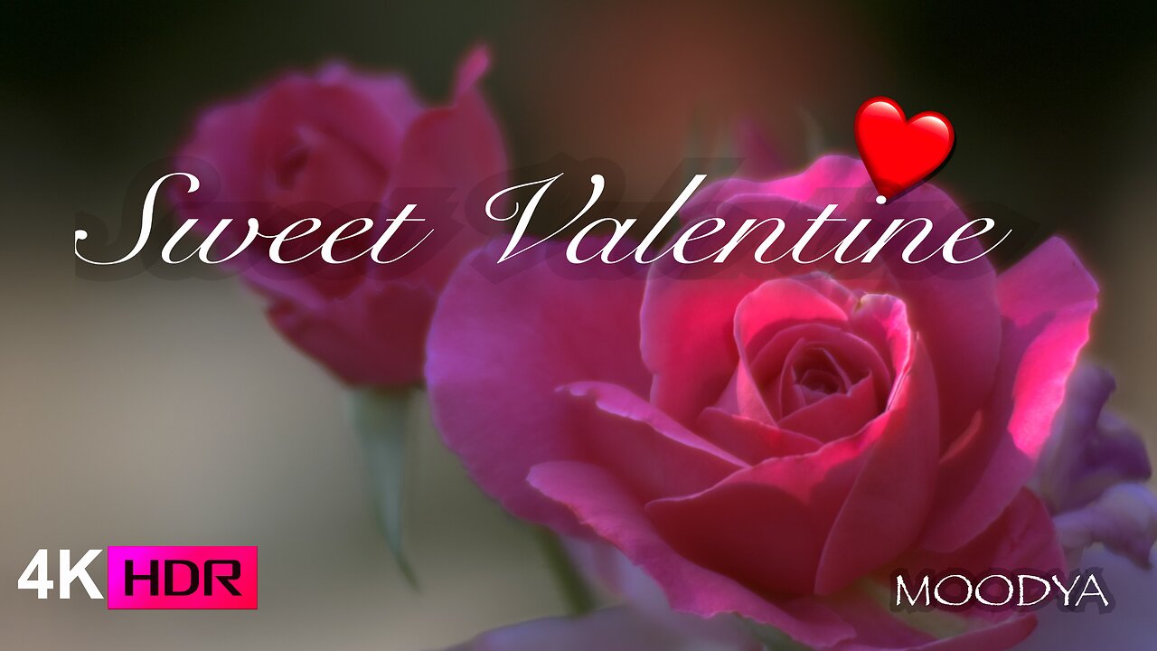 Valentine's Love Song Piano Jazz with Beautiful HDR Roses - Warm Your Heart