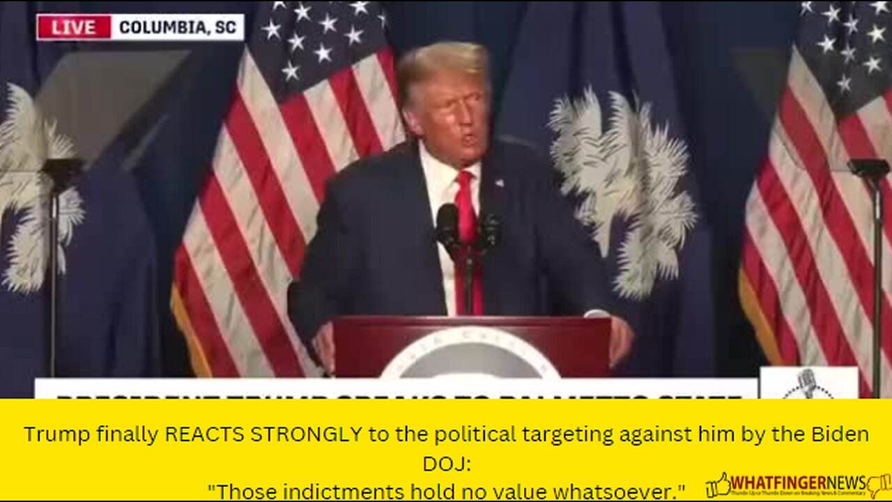 Trump finally REACTS STRONGLY to the political targeting against him by the Biden DOJ