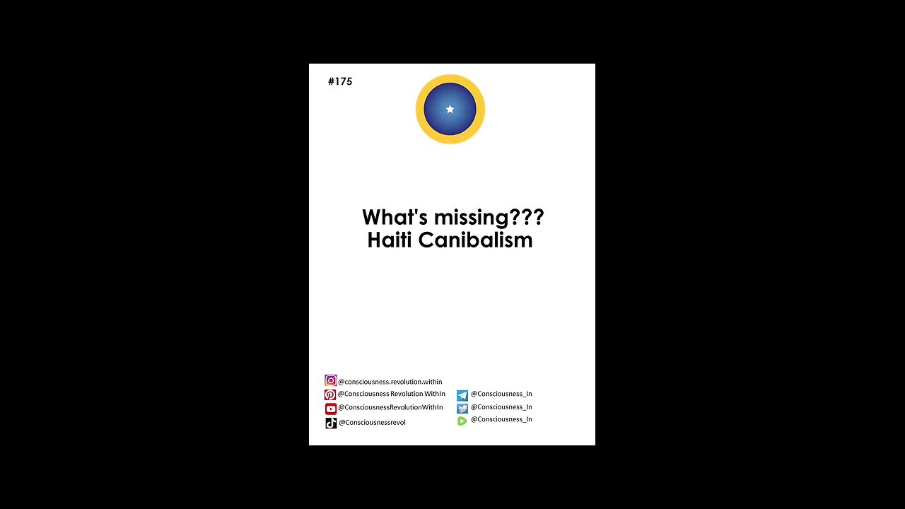 #175 Whats missing? Haiti Canibalism