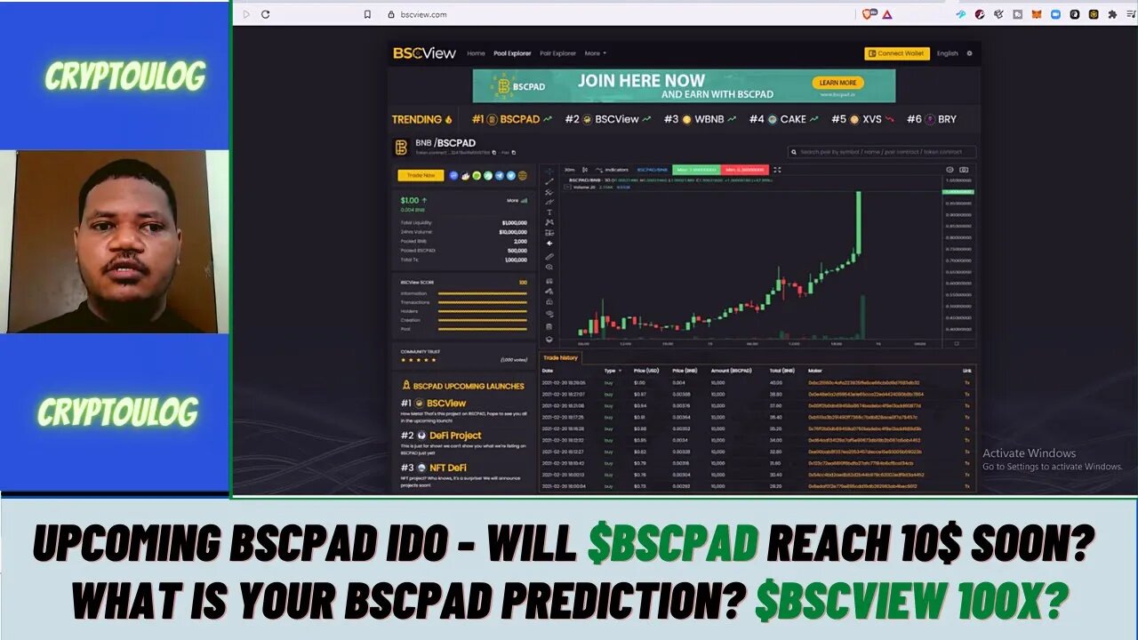 Upcoming BSCPAD IDO - Will $BSCPAD Reach 10$ Soon? What Is Your BSCPAD Prediction? $BSCVIEW 100X?