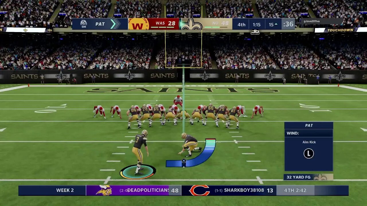 EXECUTIONER747's Live PS4 Broadcast Draft S2w2 vs Redskins