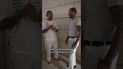 Encontro entre Hamilton🤝Beckham #Shorts #lewishamilton #davidbeckham