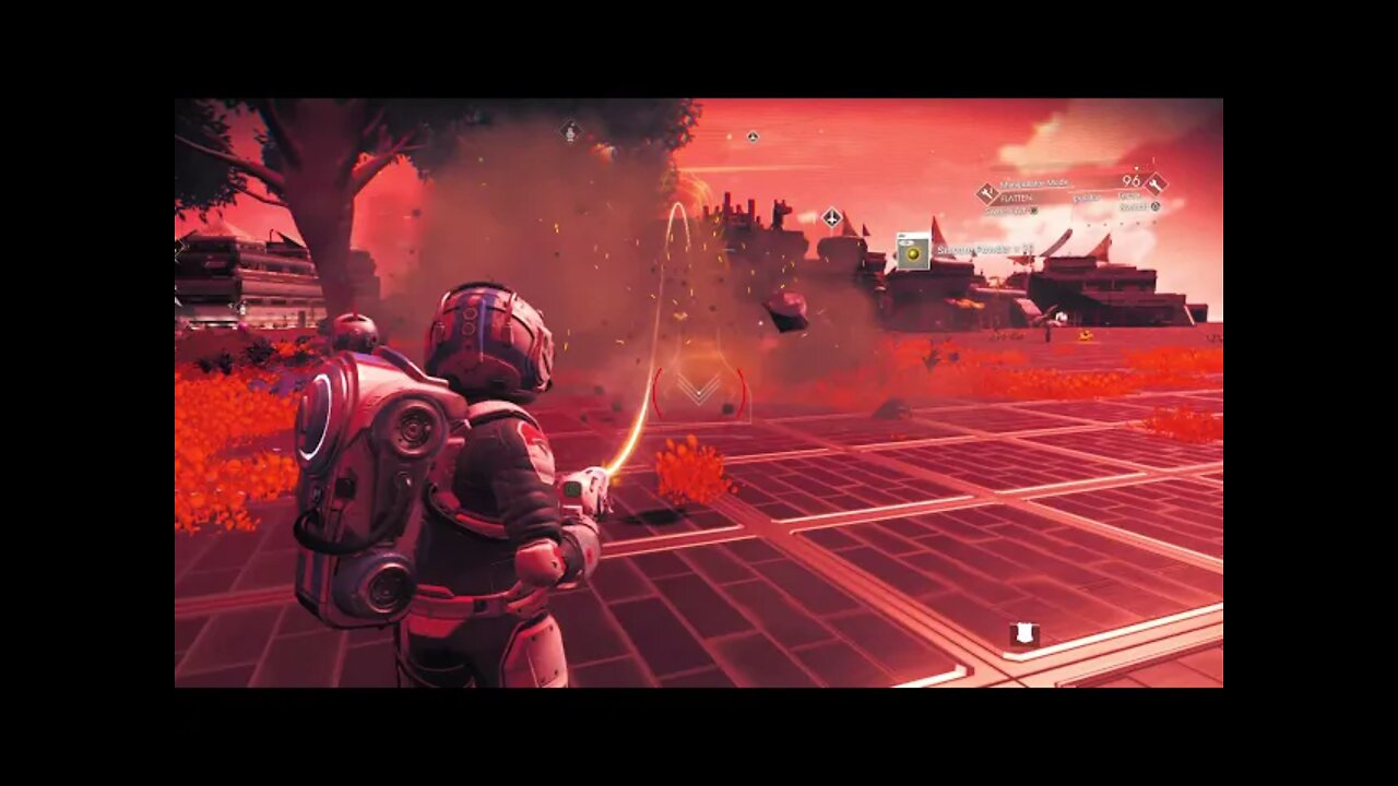 The insane destructive power of the terrain manipulator in No Man's Sky