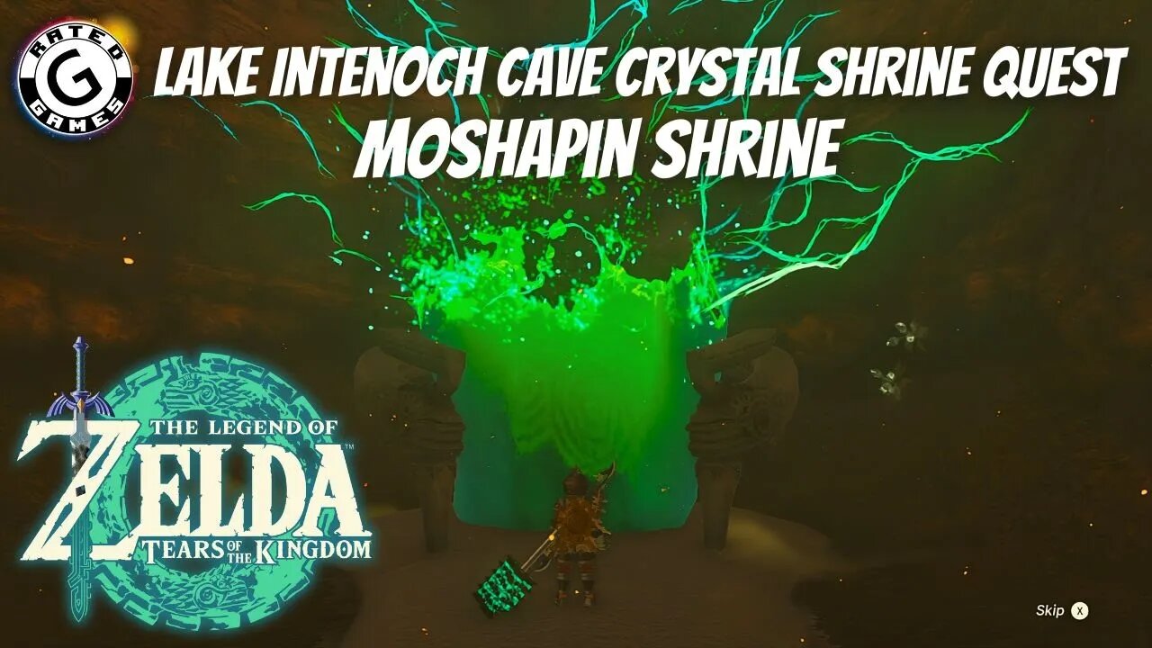 Lake Intenoch Cave Crystal Shrine Quest - Moshapin Shrine -- Tears of the Kingdom Shrines