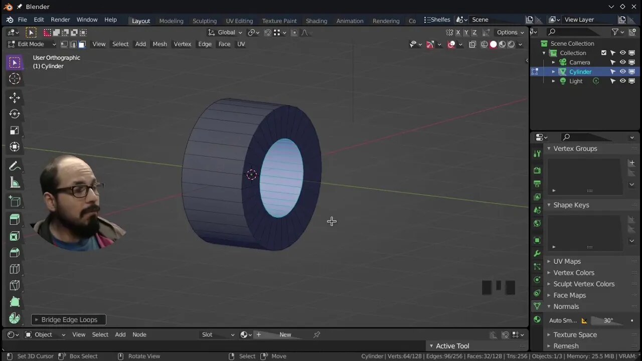 Blender | Hacer un corte de lado a lado en un objeto