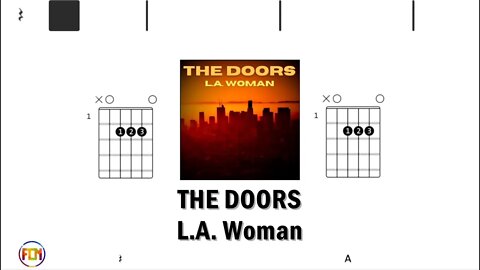 THE DOORS L A Woman - Guitar Chords & Lyrics HD