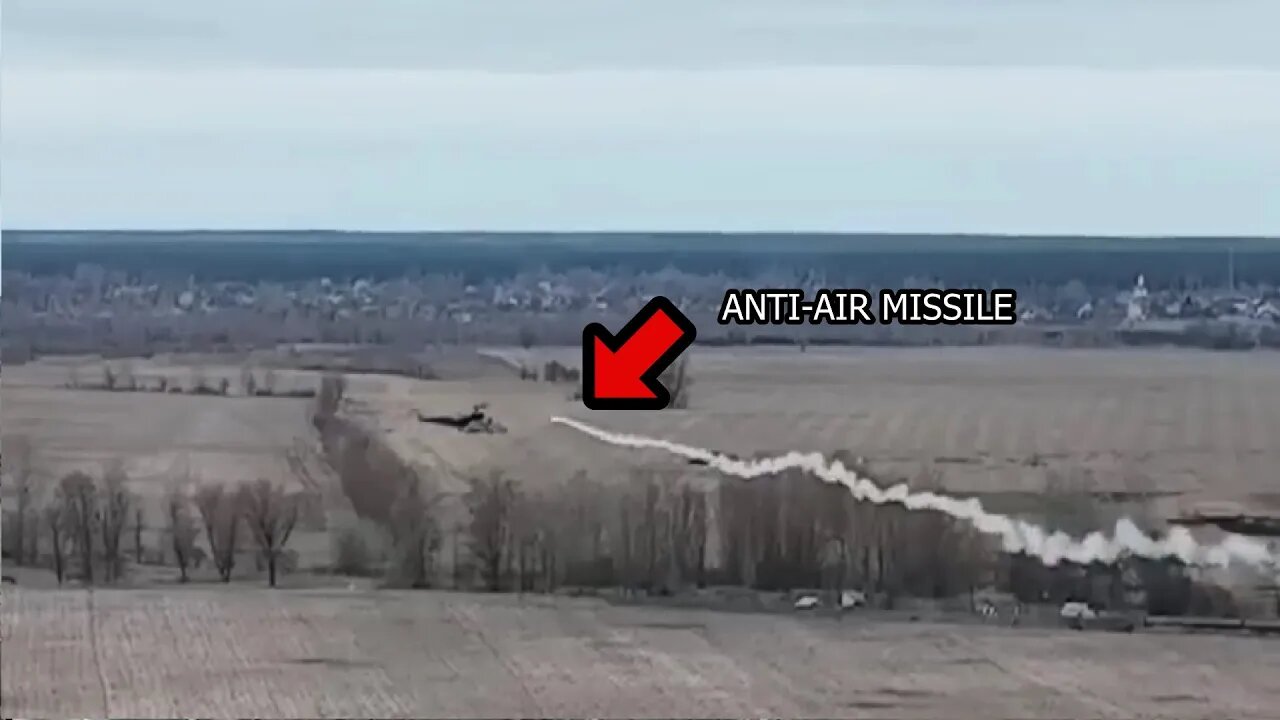 🔴 Ukraine War - Russian MI-24 Hind Helicopter Downed By Frontal Hit Of Ukrainian Anti-Air Missile