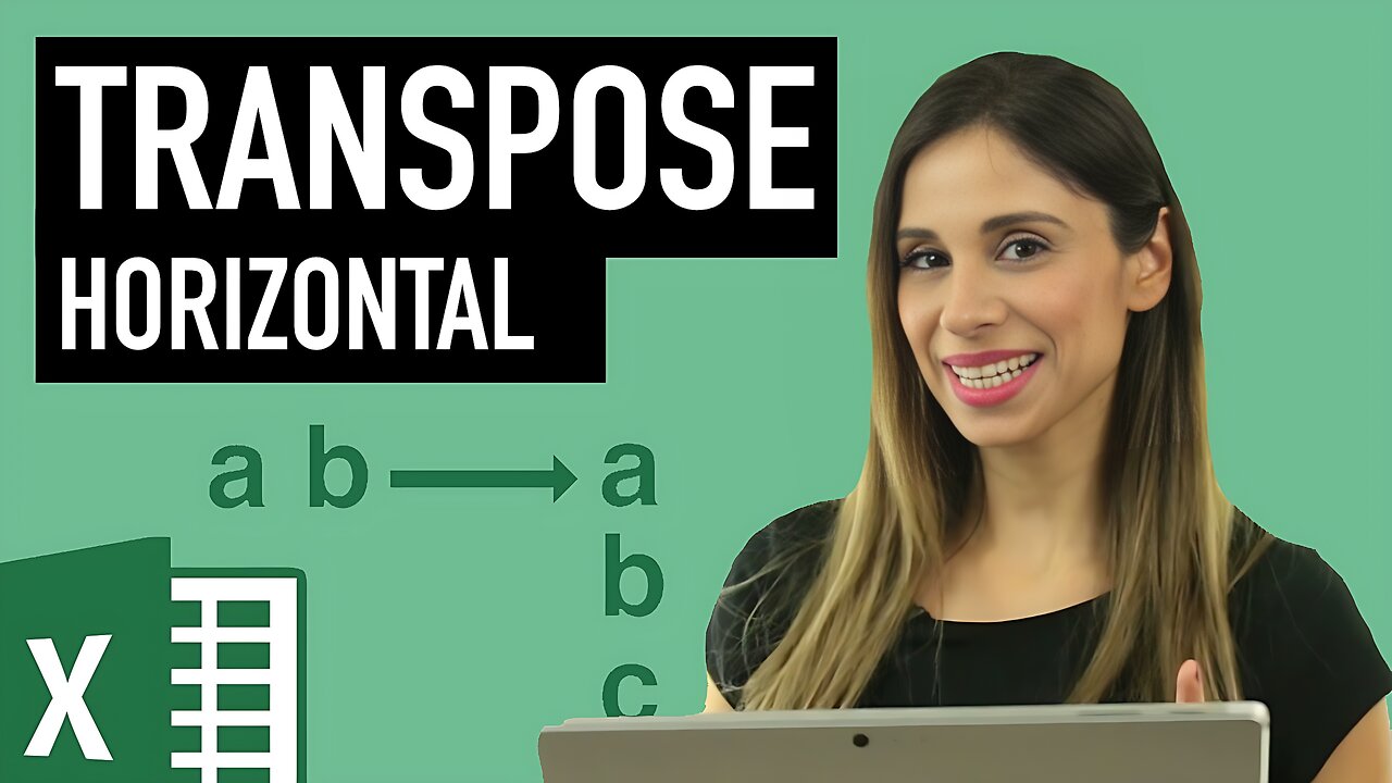 Excel HACK: Change HORIZONTAL Data to VERTICAL (NO Transpose Function needed)