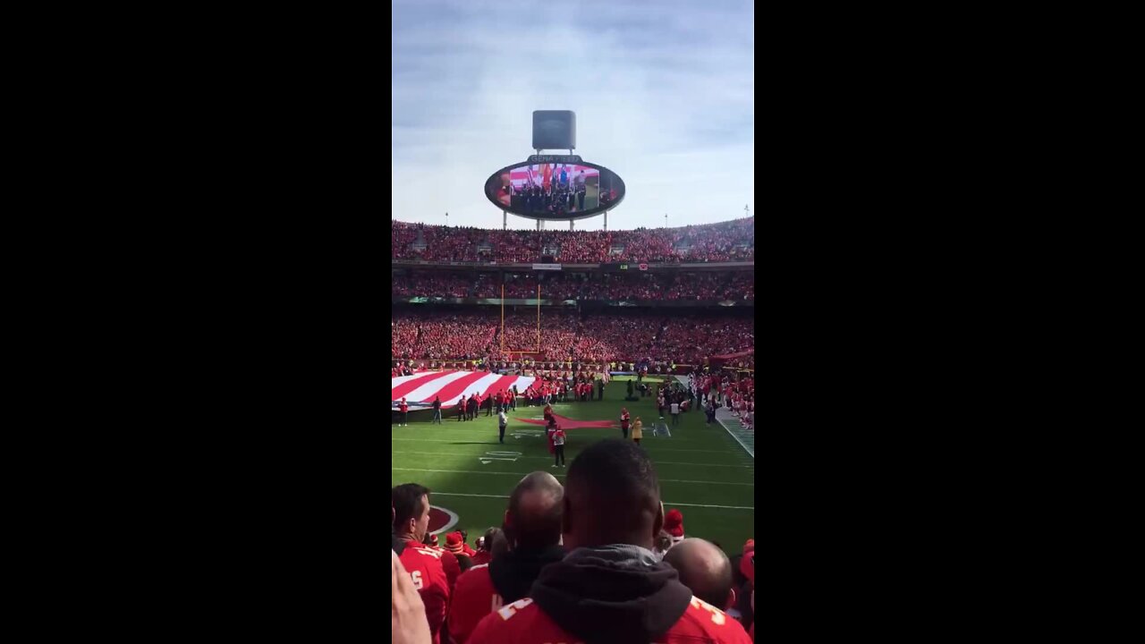 Entire Stadium Of Chiefs Fans Sing National Anthem After Ashanti's Mic Trouble