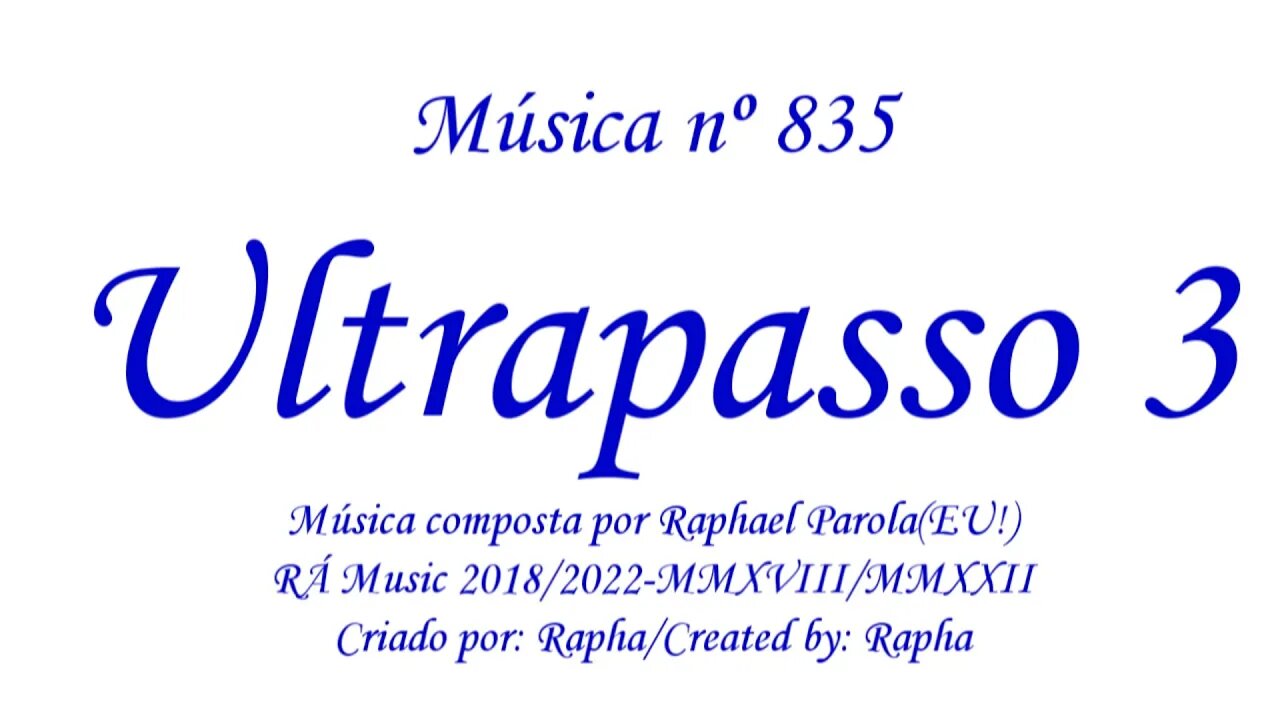 Música nº 835-Ultrapasso 3