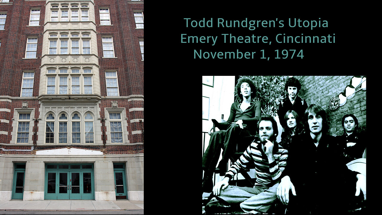 November 1, 1974 - Todd Rundgren's Utopia at Cincinnati's Emery Theatre
