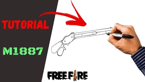 COMO DESENHAR A ARMA M1887 DO FREE FIRE