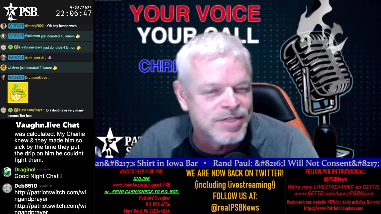 2023-09-23 22:00 EDT - Your Voice, Your Call: with Chris Moore