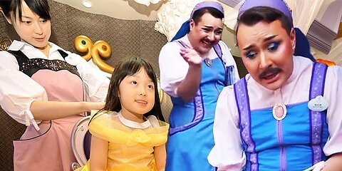 Disney | Grown Man with Mustache Wearing a Dress Works at Disneyland