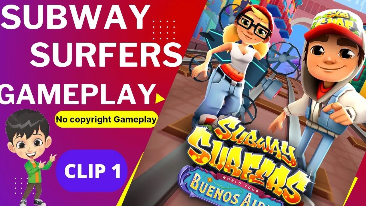 Subway Surfers Gameplay 🏃♂ No Copyright Gameplay 🏃♂ #subwaysurfers #gaming @Mixrootgaming clip 1