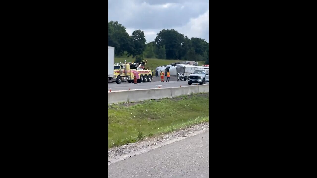 Tractor Trailer Rollover On Highway 410