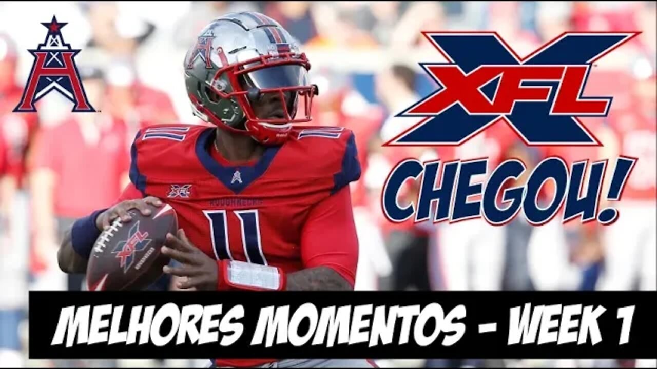 XFL CHEGOU! - MELHORES MOMENTOS da W1 - HOU ROUGHNECKS vs LA WILDCATS - FUTEBOL AMERICANO NÃO ACABOU