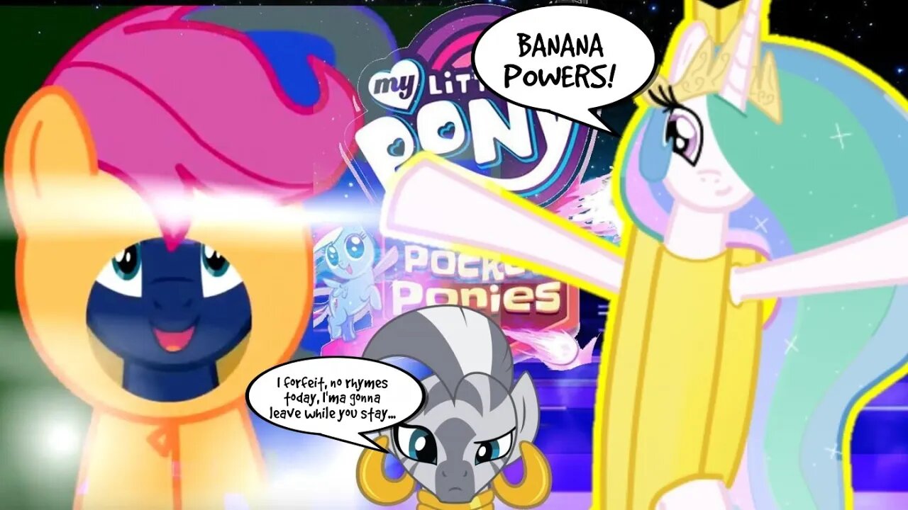 Luna, Scootaloo, Tia & Retro Spike & AJ VS LvL 6 ZECORA! / Pocket Ponies!