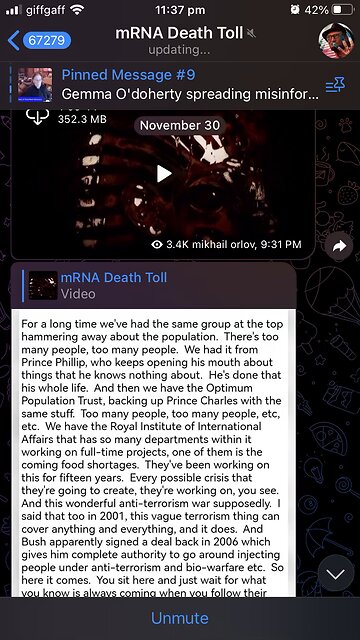 Mrna Death Toll : Telegram