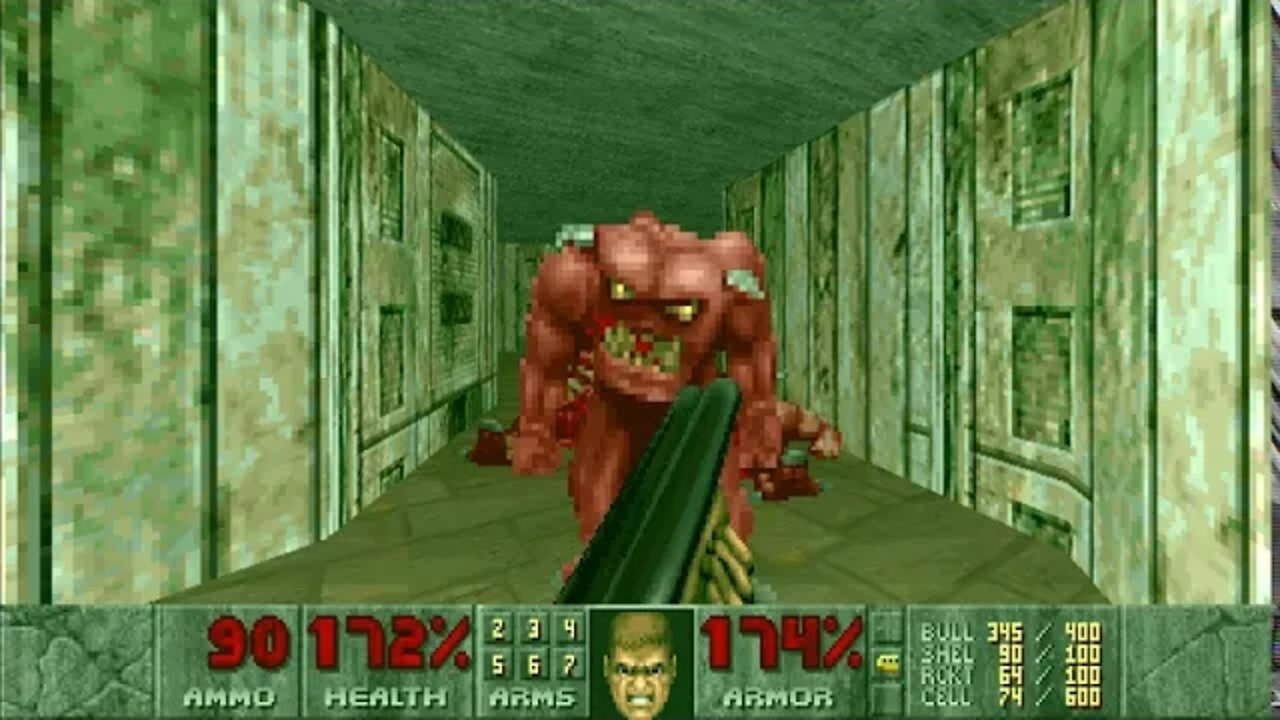 Doom 2: Hell on Earth (Ultra-Violence Plus 100%) - Map 10: Refueling Base