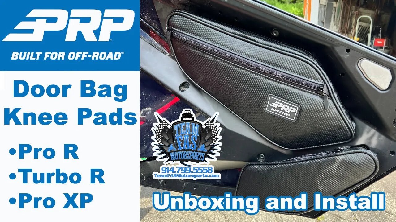 PRP RZR Door Bag Knee Pads for the Pro R, Turbo R and Pro XP. Install and Unboxing by Team FAS