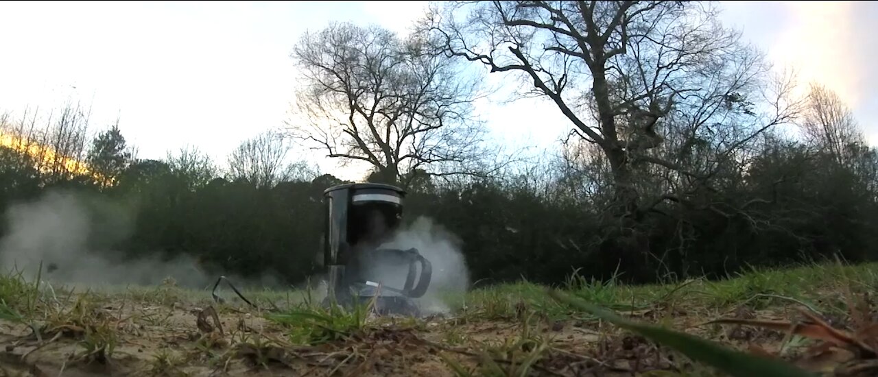 Shooting a coffee maker with a T/C Contender G2(223 Wylde)