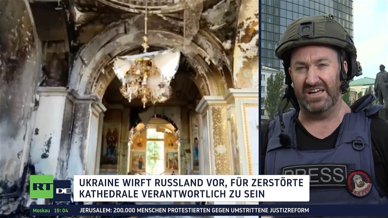 Moskau: Beschädigung der Kathedrale in Odessa durch ukrainische Flugabwehrrakete