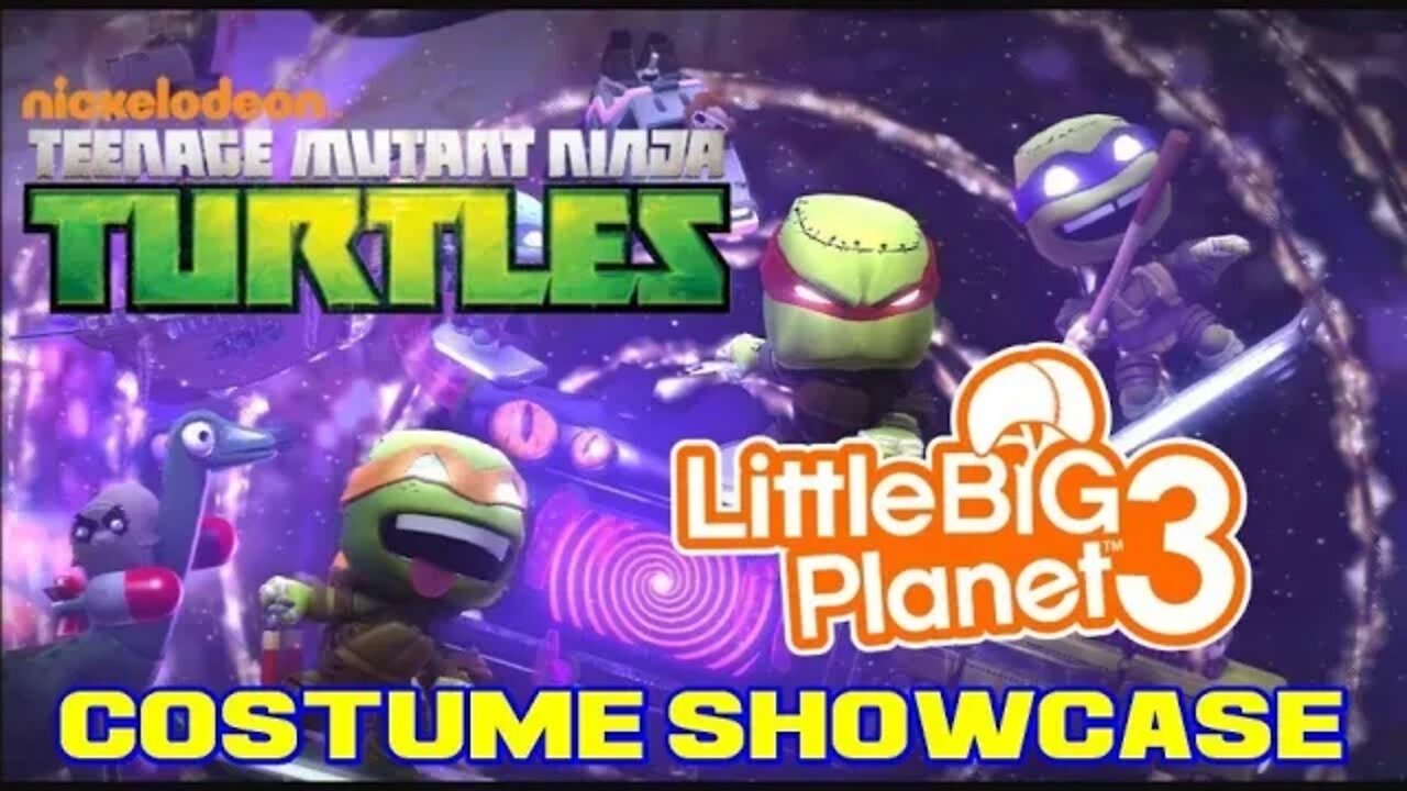 LittleBigPlanet 3 - Teenage Mutant Ninja Turtles Costume Showcase - PlayStation 3 Gameplay 😎Benjamillion