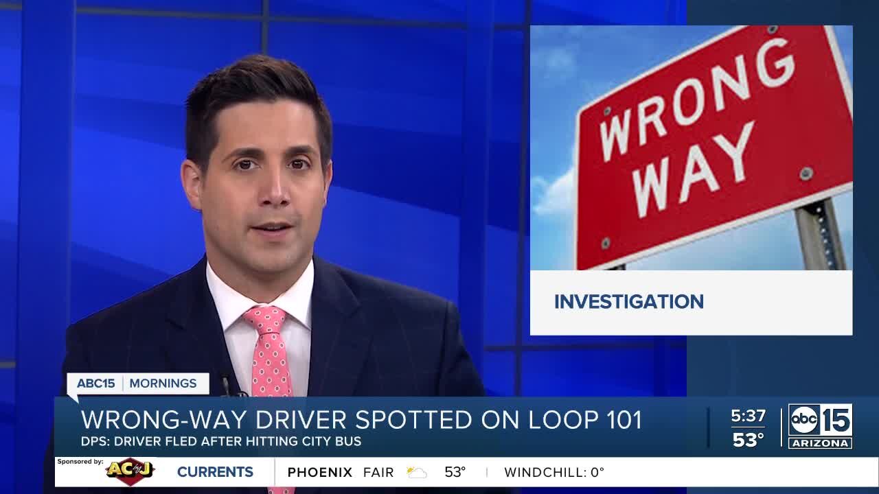 Wrong-way driver swipes city bus in the Valley