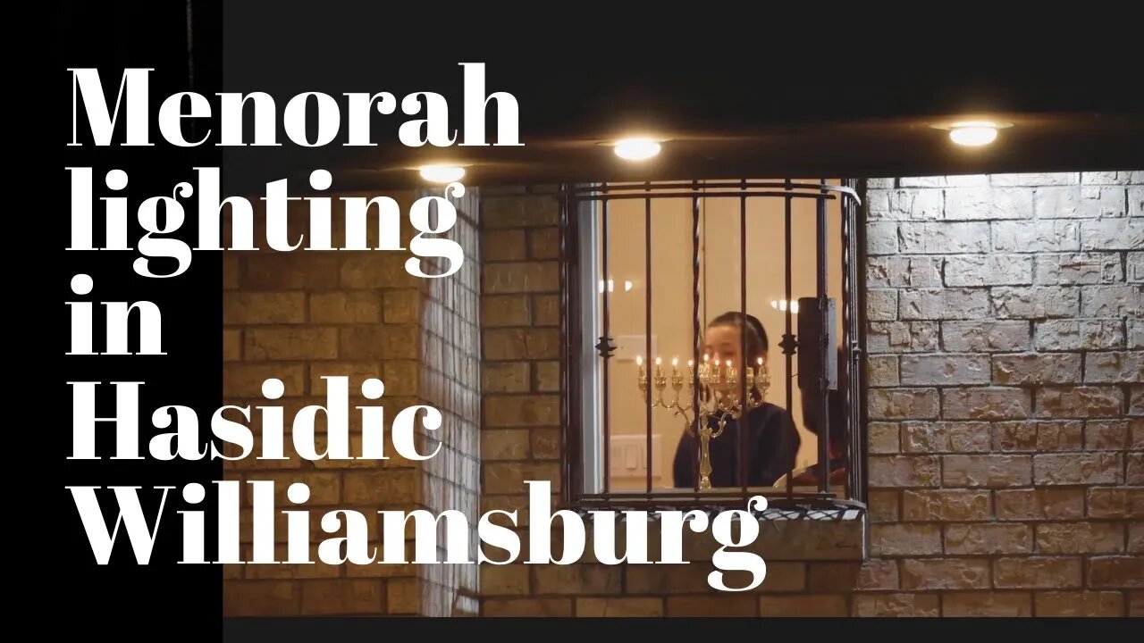 Tour of menorah lighting in Hasidic Williamsburg