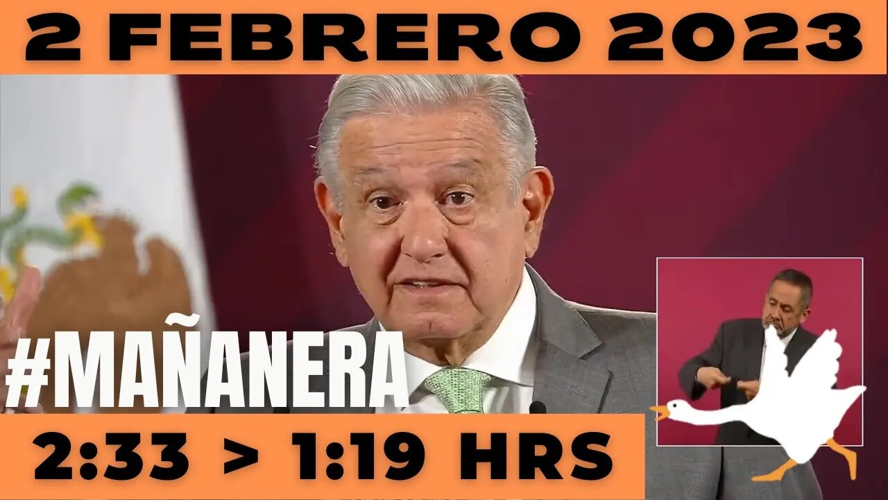💩🐣👶 #AMLITO | Mañanera Jueves 2 de Febrero 2023 | El gansito veloz de 2:33 a 1:19.