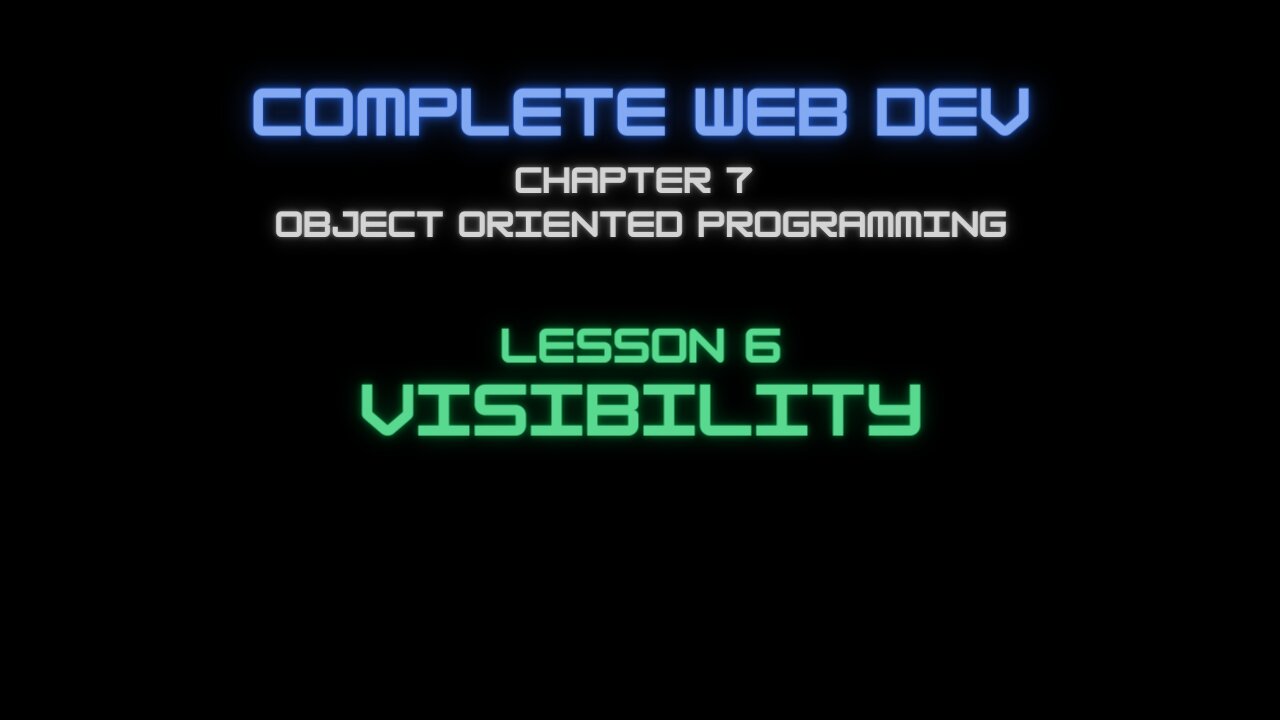 Complete Web Developer Chapter 7 - Lesson 6 Visibility