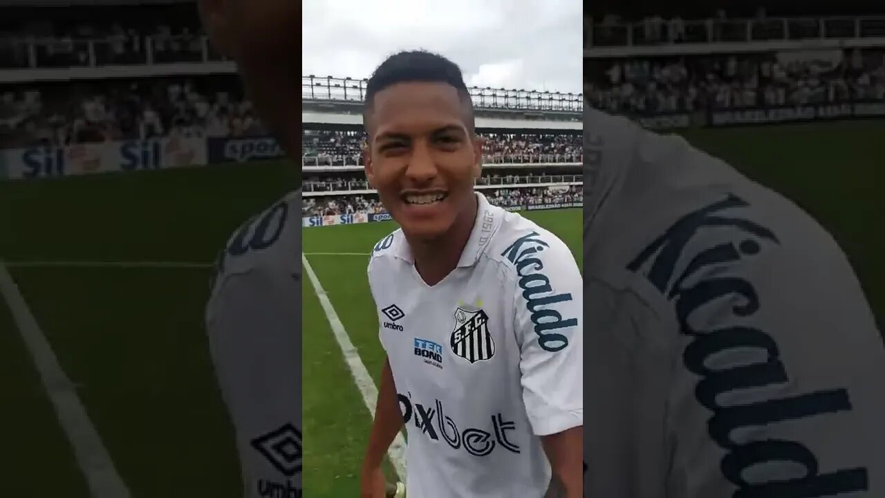 Ângelo Gabriel desejando Feliz Pascoa a todos - Santos 2x1 Coritiba